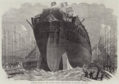 Attempted Launch of the Iron-Clad Frigate Northumberland at Millwall by Edwin Weedon